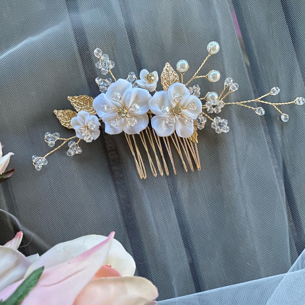 Wedding hairpiece, bridal hairpiece